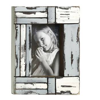 White And Blue Matte Contour Wooden Photo Frame For Mother'S Day 2