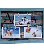 Blue Outline Collage Photoframe For Mother'S Day
