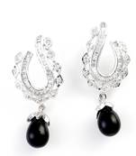 Stylish Earring Set With Royal Looks In Black Onyx For Mother'S Day