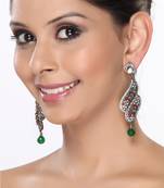 Chandelier Earrings With Cz  Rubies And Emeralds For Mother'S Day