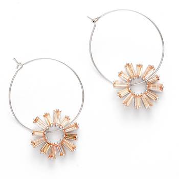 Bohemian Sunflower Hoop Earrings For Mother'S Day 1