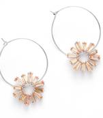 Bohemian Sunflower Hoop Earrings For Mother'S Day