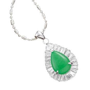 Tear Drop Agate And Cz Silver Pendant For Mother'S Day 2