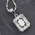 Emerald Cut Cz And Steel Pendant For Mother'S Day
