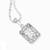 Emerald Cut Cz And Steel Pendant For Mother'S Day