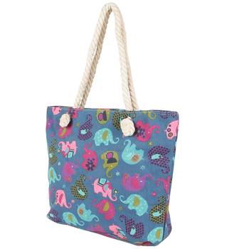 Charming Blue Contemporary Print Handbag For Mother'S Day 3