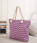 Stylish Chevron Print Hand Bag For Mother'S Day