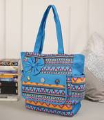 Cool Blue Contemporary Print Hand Bag For Mother'S Day