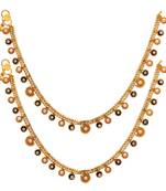 White Color Glass Stone Traditional Anklets