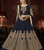 Navy Blue Georgette Bollywood Salwar Kameez Online