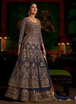 Blue Georgette Pakistani Salwar Kameez 1