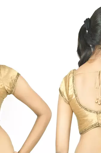 Curve. Just Like You. Dupion Silk Gold Padded Blouse