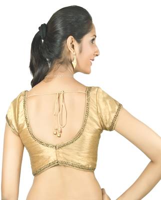 Curve. Just Like You. Dupion Silk Gold Padded Blouse 2