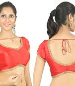 Curve. Just Like You. Dupion Silk Red Padded Blouse