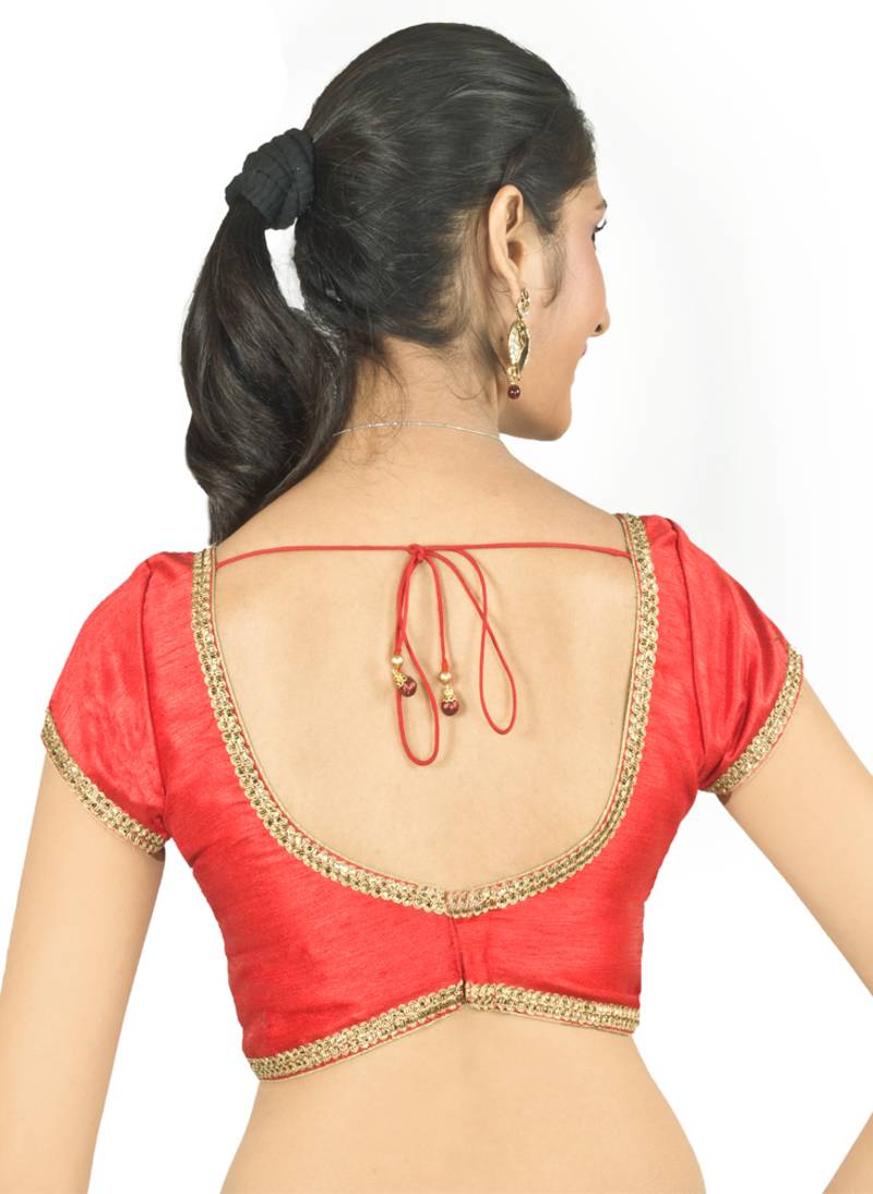 Curve. Just Like You. Dupion Silk Red Padded Blouse