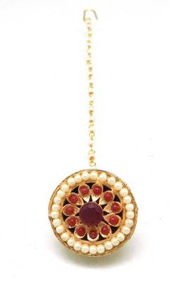 Rajasthain Borla Decorated With Crystal Stones And Made With Fine Brass 3