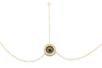 Rajasthain Borla Matha Patti Decorated With Crystal Stones And Made With Fine Brass 2
