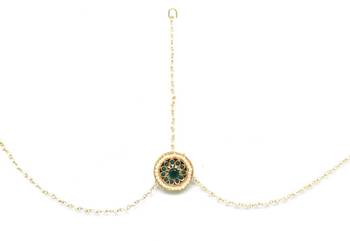 Rajasthain Borla Matha Patti Decorated With Crystal Stones And Made With Fine Brass 3
