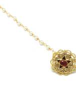 Star Jaali Work Borla Made With Fine Brass And Decorated With Crystal Stones