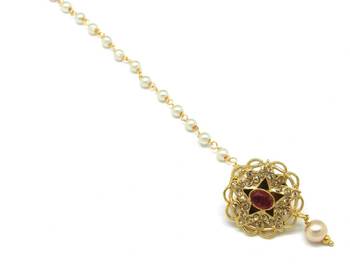 Star Jaali Work Borla Made With Fine Brass And Decorated With Crystal Stones 2