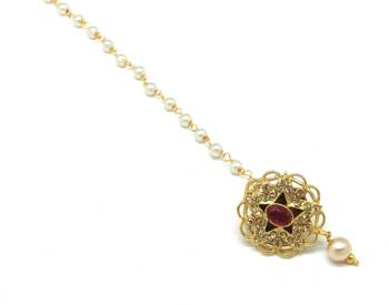 Star Jaali Work Borla Made With Fine Brass And Decorated With Crystal Stones 4