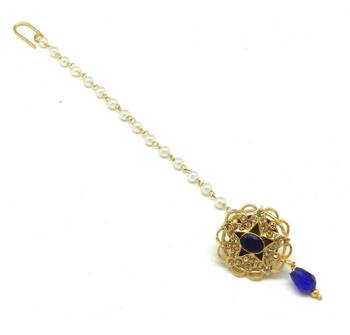 Star Jaali Work Borla Made With Fine Brass And Decorated With Crystal Stones 1