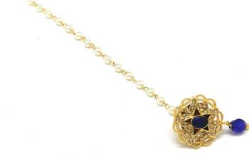 Star Jaali Work Borla Made With Fine Brass And Decorated With Crystal Stones 3