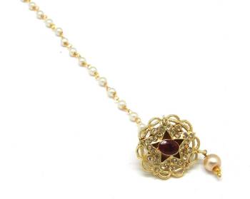 Star Jaali Work Borla Made With Fine Brass And Decorated With Crystal Stones 3
