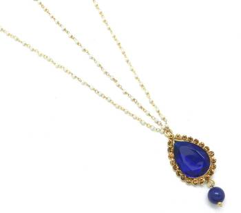 Big Stone Maang Tikka And Matha Patti Decorated With Crystal And Pearl Drop 2