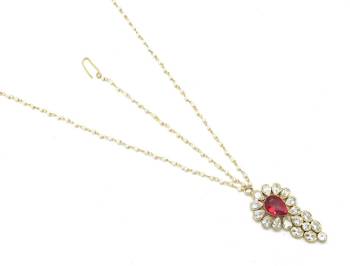Maang Tikka And Matha Patti Decorated With American Diamond 1
