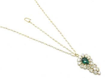 Maang Tikka And Matha Patti Decorated With American Diamond 1