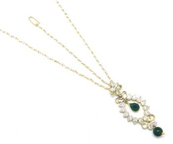 Maang Tikka And Matha Patti Decorated With American Diamond 1