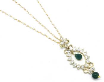 Maang Tikka And Matha Patti Decorated With American Diamond 2