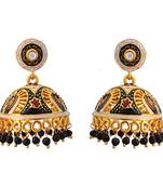 Traditional Meenakari Gold Plated Tokri Jhumka Earrings For Women
