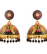 Traditional Meenakari Gold Plated Tokri Jhumka Earrings For Women
