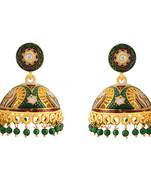 Traditional Meenakari Gold Plated Tokri Jhumka Earrings For Women