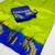 Green Semi Tussar Silk Double Peacock Zari Border Saree With Unstitched Blouse
