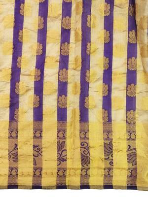 Chhabra 555 Purple Woven Art Silk Saree With Blouse 4