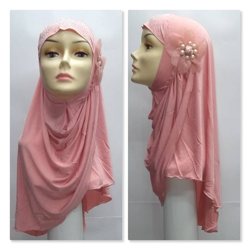 Designer Ready To Wear Instant Hijab Pink Mean Zoom 2616228