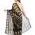 Jashn black batik print georgette saree with blouse