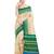 Jashn cream ethnic print artsilk saree with blouse