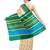 Jashn cream ethnic print artsilk saree with blouse
