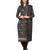 Inddus Black Cotton Lawn Embroidered Unstitched Dress Material With Chiffon Dupatta