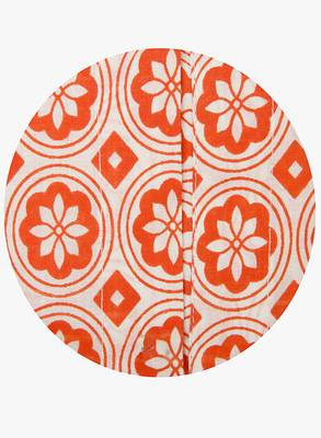 Cream printed cotton long kurtis 4