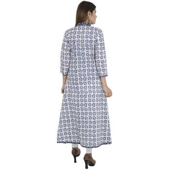 Multicolor printed cotton long kurtis 4