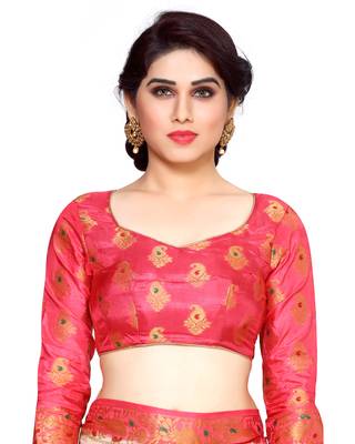 Mimosa Beige Art Silk Kanchipuram Style Saree With Blouse 5