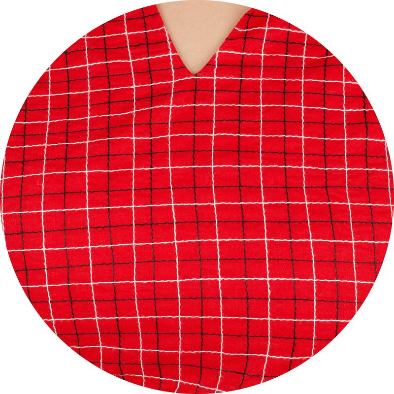 Black printed cotton long kurtis