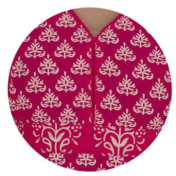 Pink printed cotton long kurtis 5