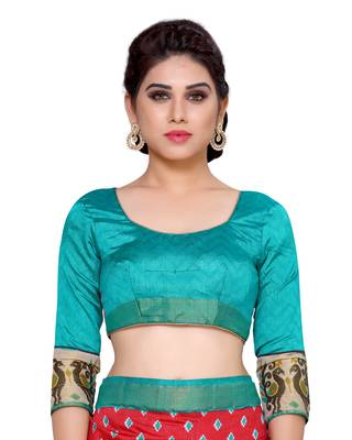 Mimosa Red Tussar Silk Ikkat Style Saree With Blouse 5