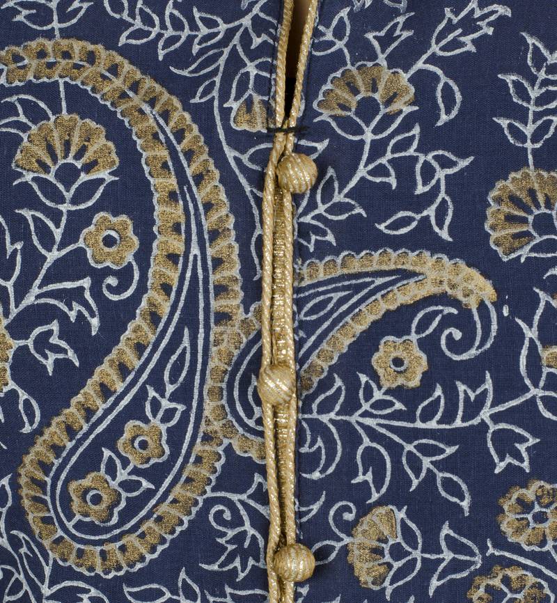 Blue printed cotton long kurtis